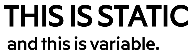 Variable font animation